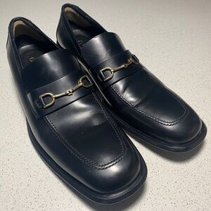 Gucci Men’s Brixton Black Box Calf Loafer Shoes US 10 D